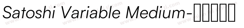 Satoshi Variable Medium字体转换